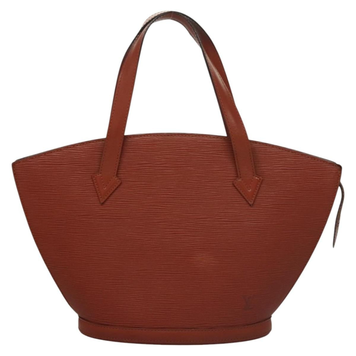 Louis Vuitton LOUIS VUITTON Epi Saint Jacques Hand Bag Brown M52263 LV Authentic BA1346