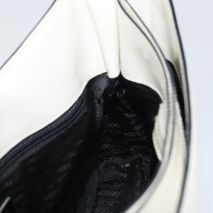 Prada PRADA Shoulder Bag Patent leather White Silver Authentic 162846
