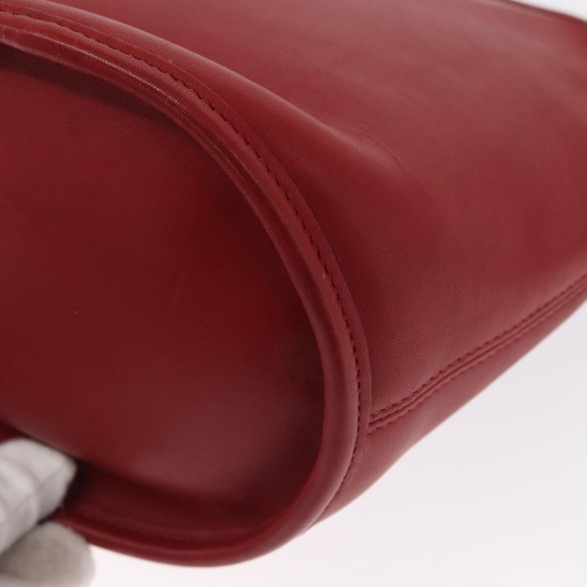 Coach Coach Shoulder Bag Leather Red Gold Authentic 162414