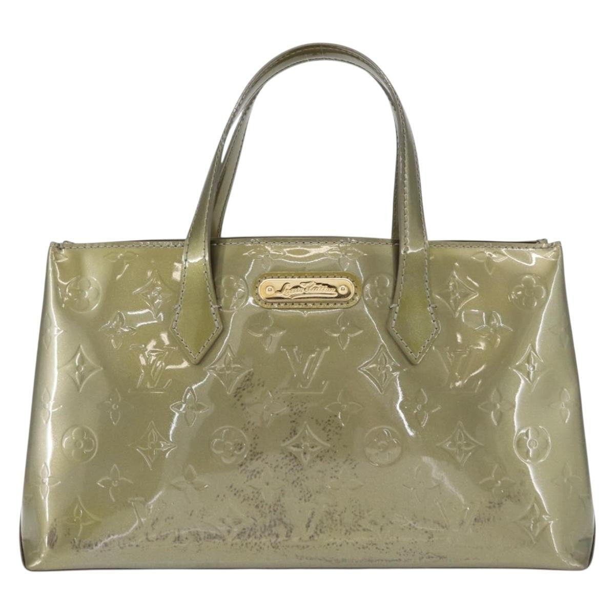 Louis Vuitton LOUIS VUITTON Monogram Vernis Wilshire PM Bag Gris Art Deco M91627 Authentic 156778