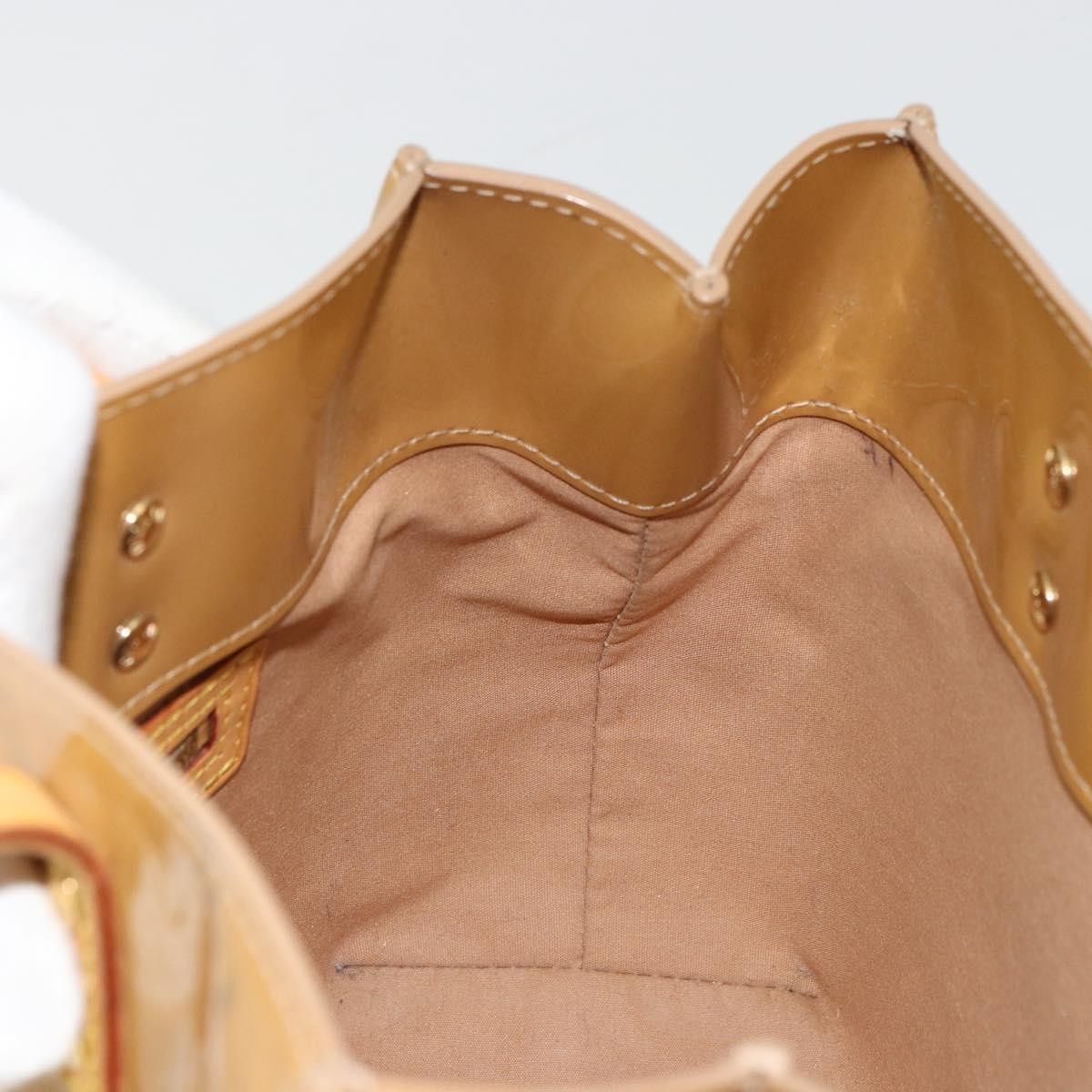 Louis Vuitton LOUIS VUITTON Monogram Vernis Reade PM Hand Bag Noisette M91334 LV Authentic BA12809
