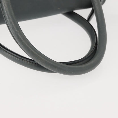 Prada PRADA Hand Bag Leather Gray Silver Authentic 149313