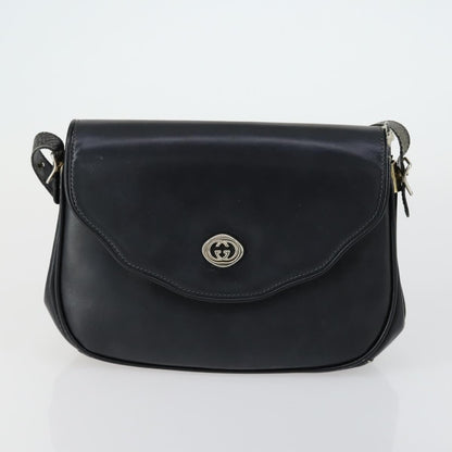 Gucci GUCCI GG Canvas Shoulder Bag Leather 6 Set Beige Black Navy Authentic fm4975