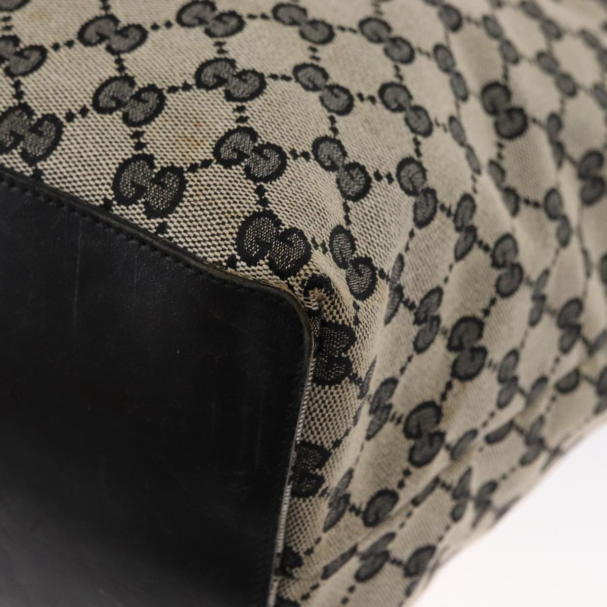 Gucci GUCCI GG Canvas Tote Bag Navy Gold 002 1097 3444 Authentic 158526