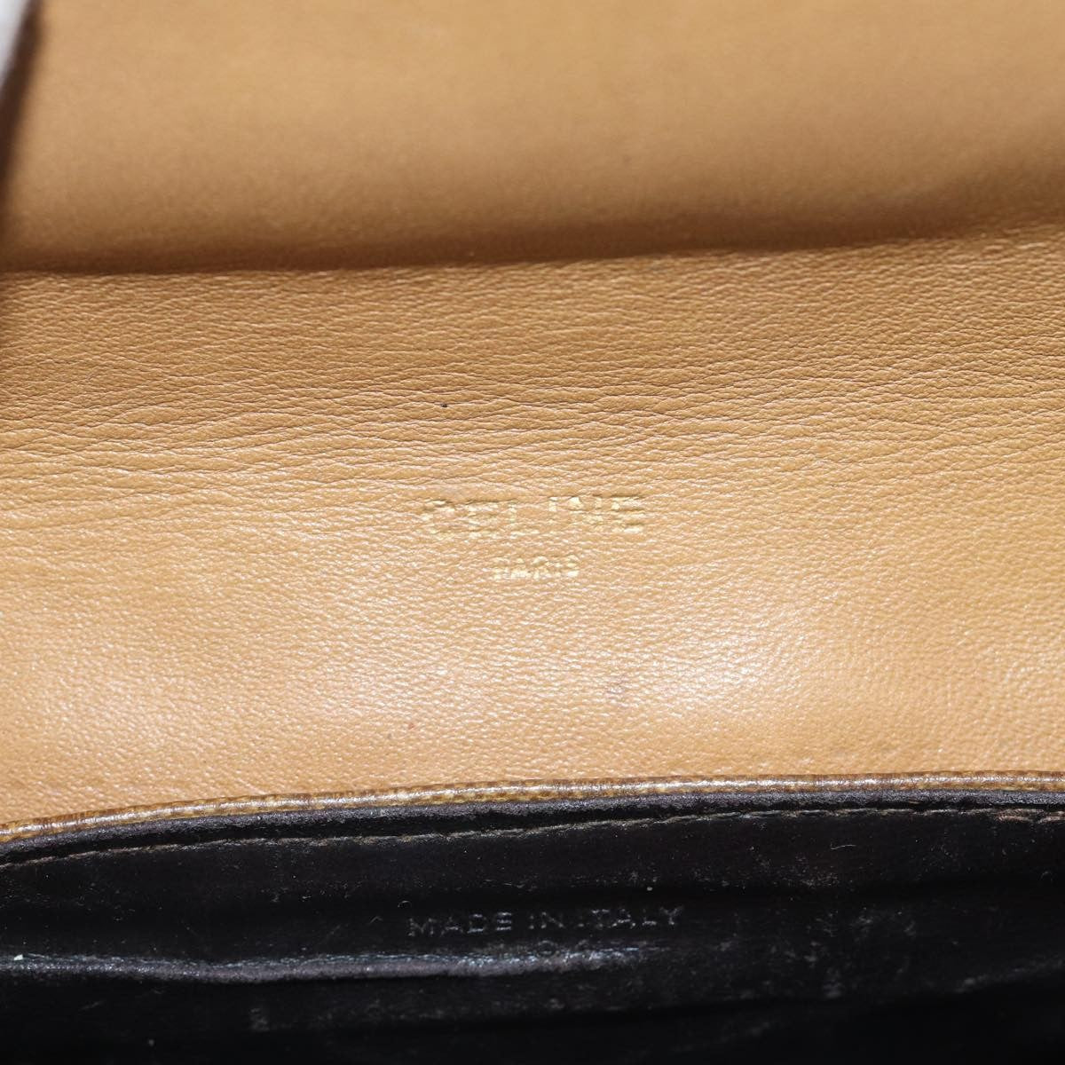 Celine CELINE Macadam Canvas Shoulder Bag PVC Beige Authentic bs18108