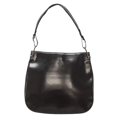 Gucci GUCCI Shoulder Bag Patent leather Brown Silver 001 3166 Authentic ep8849
