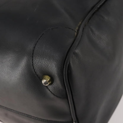 Valentino VALENTINO Boston Bag Leather Black Gold Authentic bs35030A