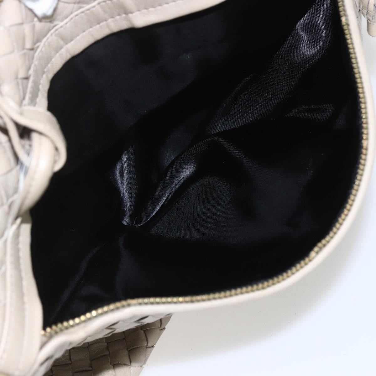 BOTTEGAVENETA BOTTEGAVENETA BOTTEGA VENETA INTRECCIATO Hand Bag Leather Beige Gold Authentic 155700