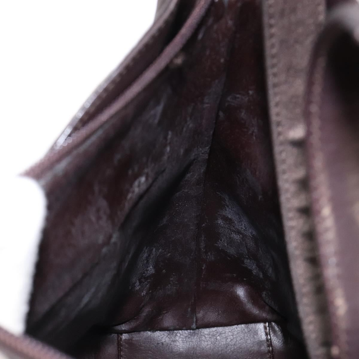 Gucci GUCCI Shoulder Bag Nylon Brown Silver 001 3017 Authentic 135184