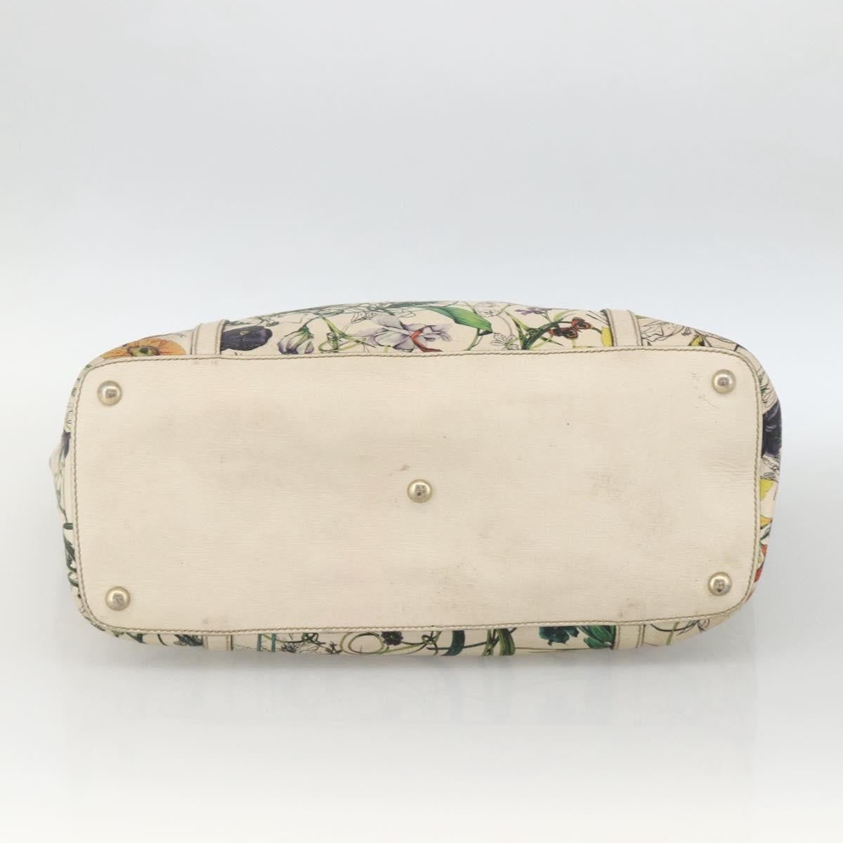 Gucci GUCCI Tote Bag PVC Ivory Gold 309613 Authentic ka3786
