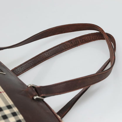 Burberry BURBERRY Nova Check Boston Bag Canvas Beige Authentic BD1812