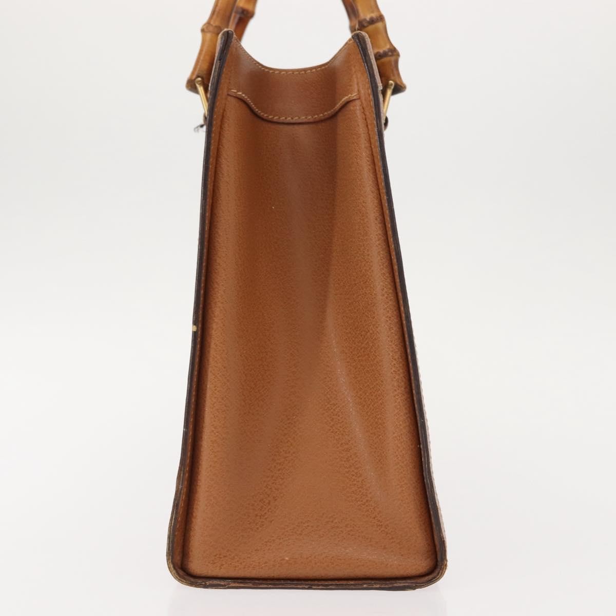 Gucci GUCCI Bamboo Hand Bag Leather Brown Gold 002 2853 0260 0 Authentic ep11300