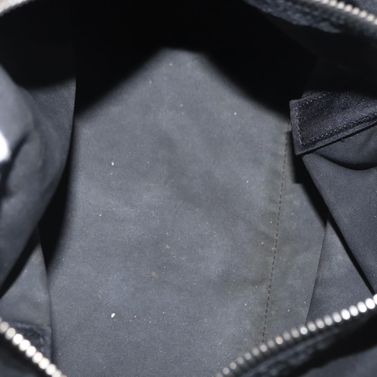 Prada PRADA Hand Bag Nylon Black Silver Authentic 153944