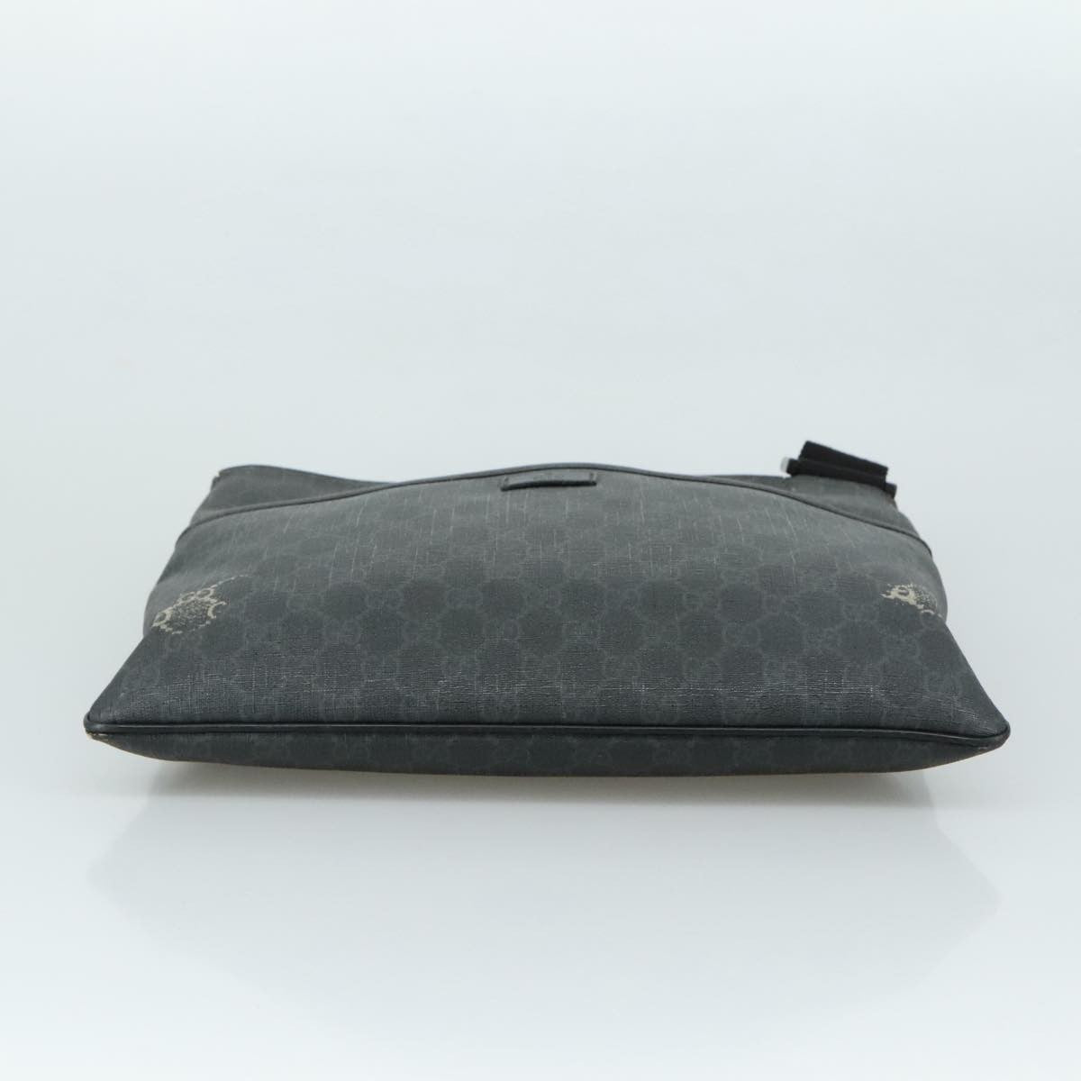 Gucci GUCCI GG Supreme Shoulder Bag PVC Leather Black 162904 Authentic yk16293