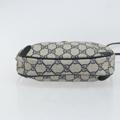 Gucci GUCCI GG Supreme Sherry Line Shoulder Bag PVC Navy Red 89 02 066 Authentic 150546