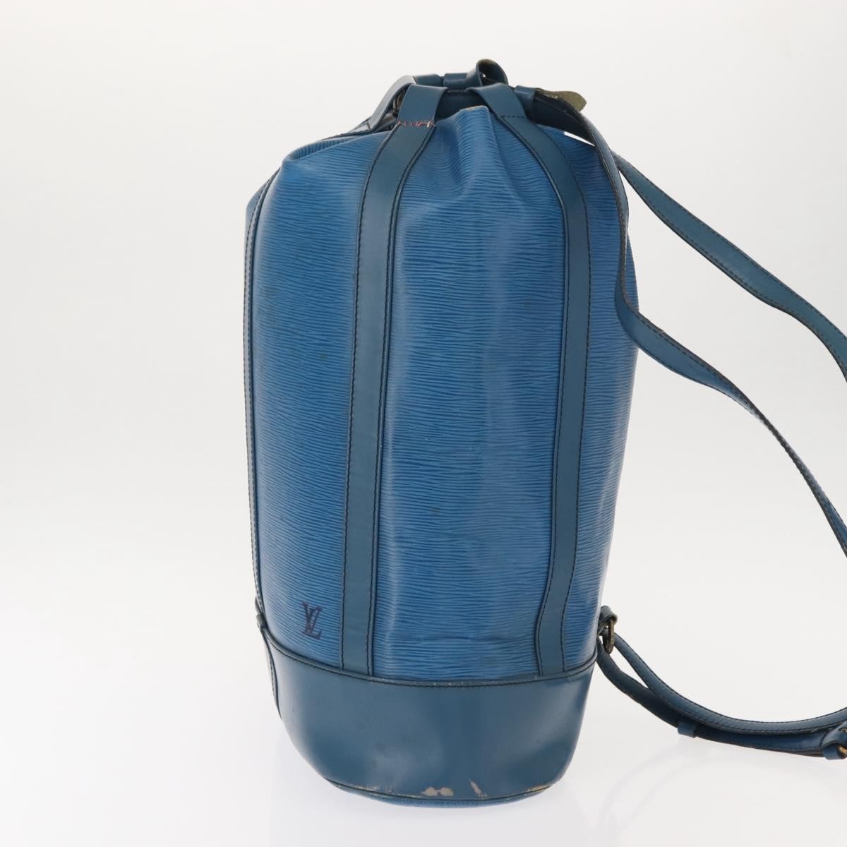 Louis Vuitton LOUIS VUITTON Epi Randonnee GM Shoulder Bag Blue M43085 LV Authentic 148058