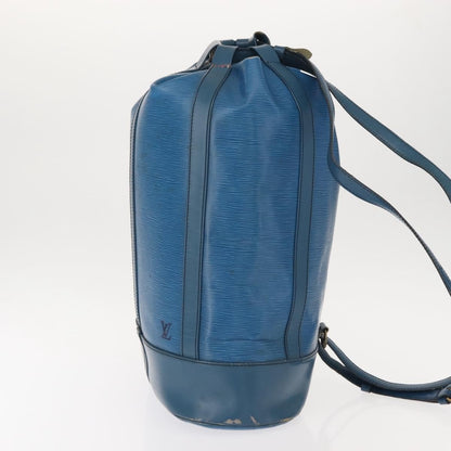 Louis Vuitton LOUIS VUITTON Epi Randonnee GM Shoulder Bag Blue M43085 LV Authentic 148058