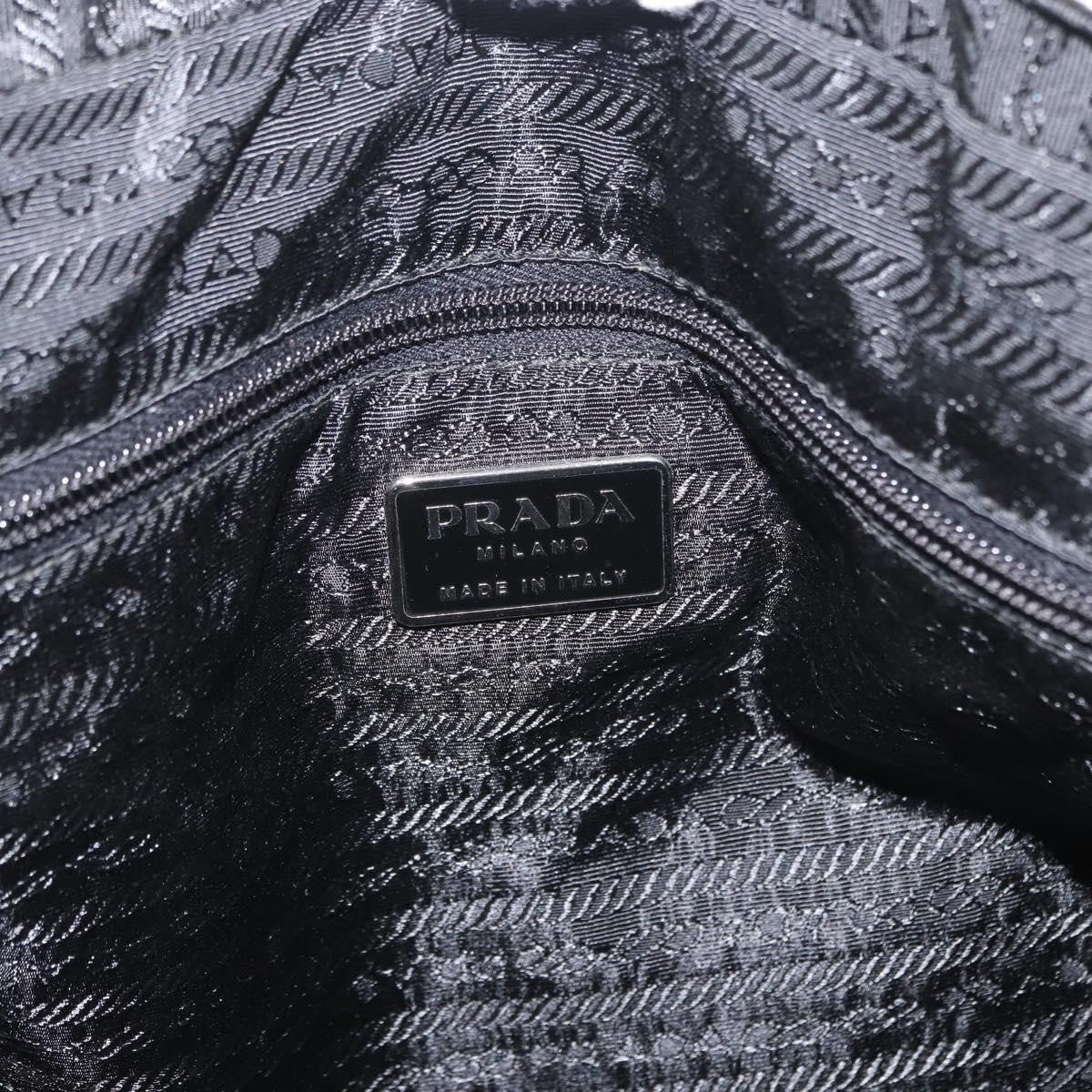 Prada PRADA Tote Bag Nylon White Silver Authentic am10449