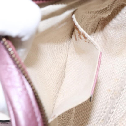 Gucci GUCCI Micro GG Canvas Guccissima Bag Leather Pink Gold 309538 Authentic sw1136