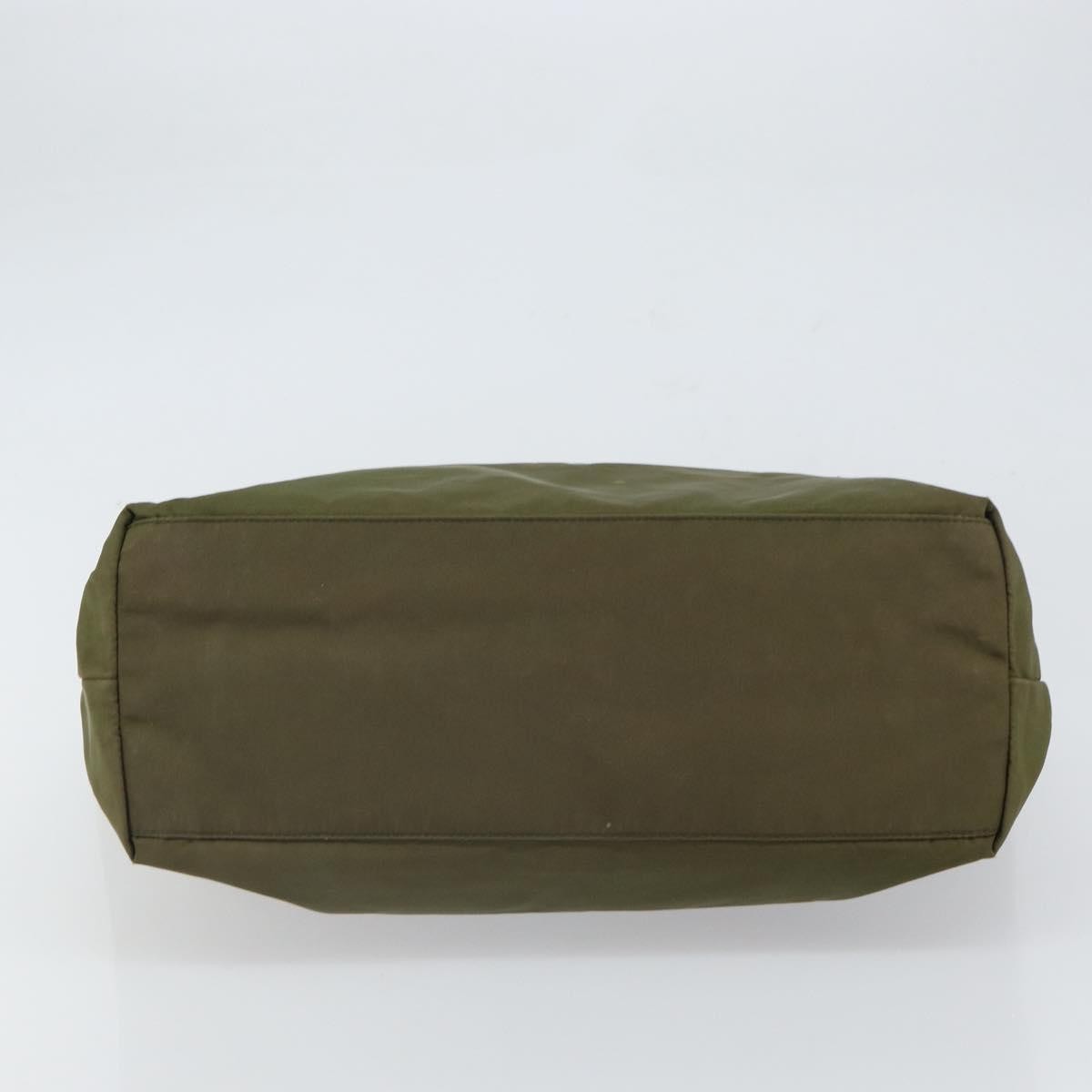 Prada PRADA Tote Bag Nylon Green Silver Authentic 157537