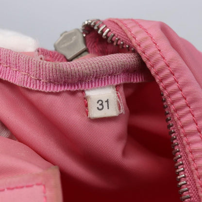 Prada PRADA Hand Bag Nylon Pink Silver Authentic 155083