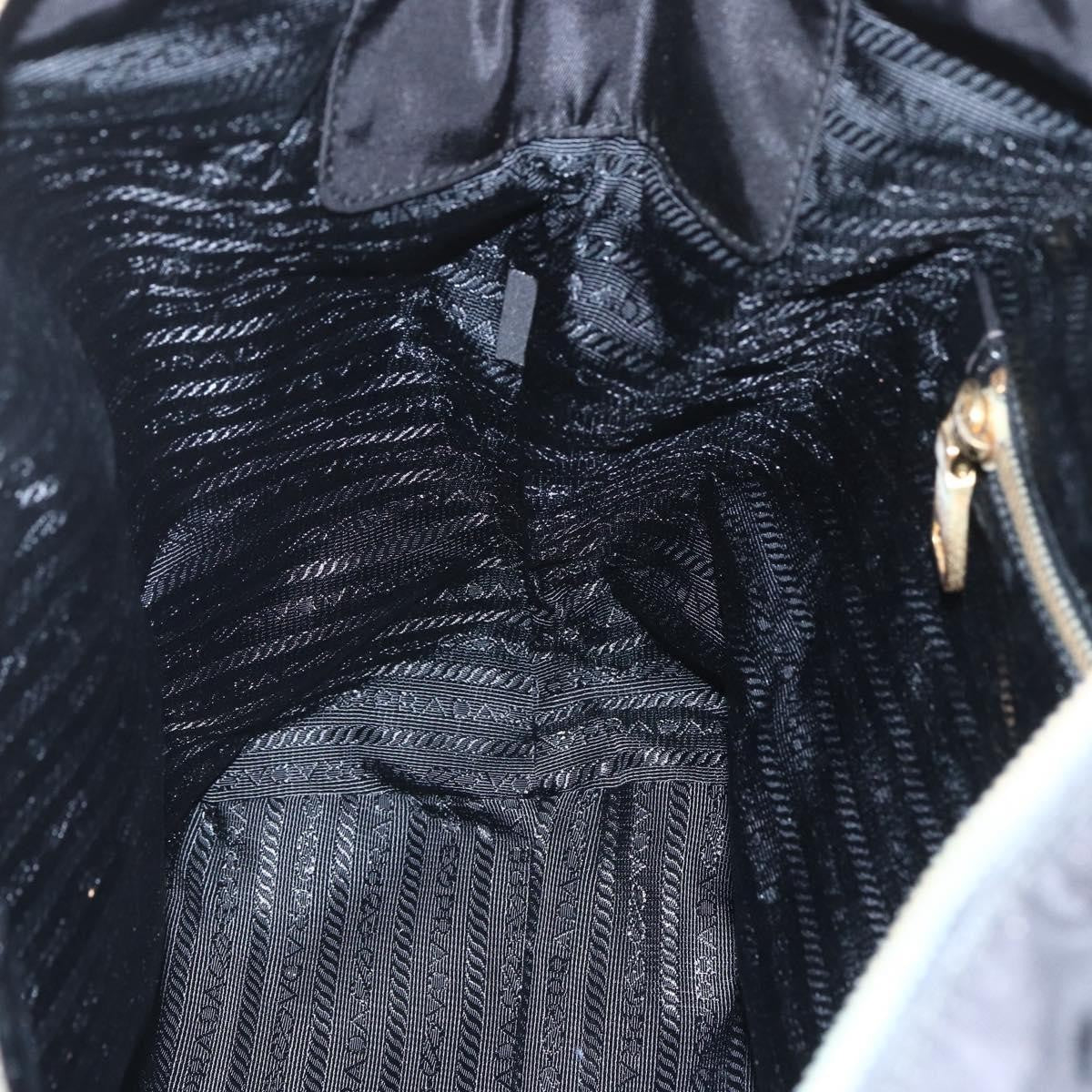 Prada PRADA Tote Bag Nylon 2way Black Gold Authentic ep12892