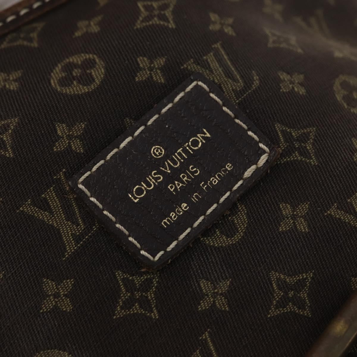 Louis Vuitton LOUIS VUITTON Monogram Mini Lin SaumurPM Shoulder Bag Brown M95227 Authentic BSZ306