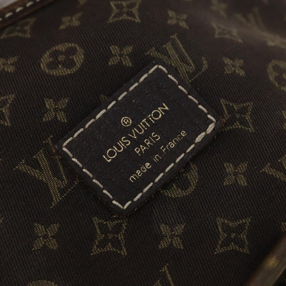 Louis Vuitton LOUIS VUITTON Monogram Mini Lin SaumurPM Shoulder Bag Brown M95227 Authentic BSZ306