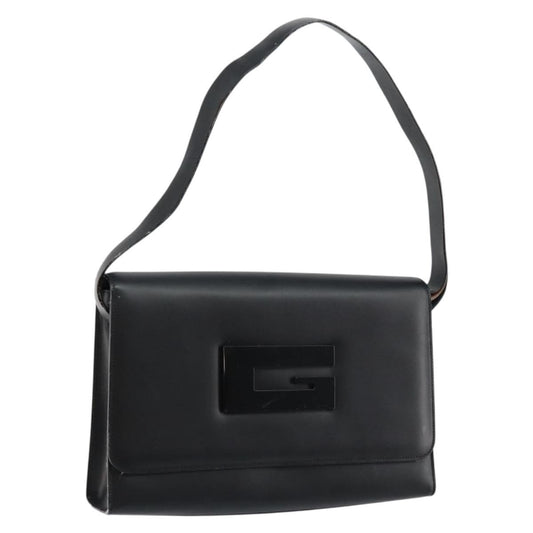 Gucci GUCCI Shoulder Bag Leather Black Silver 001 3064 Authentic 146004