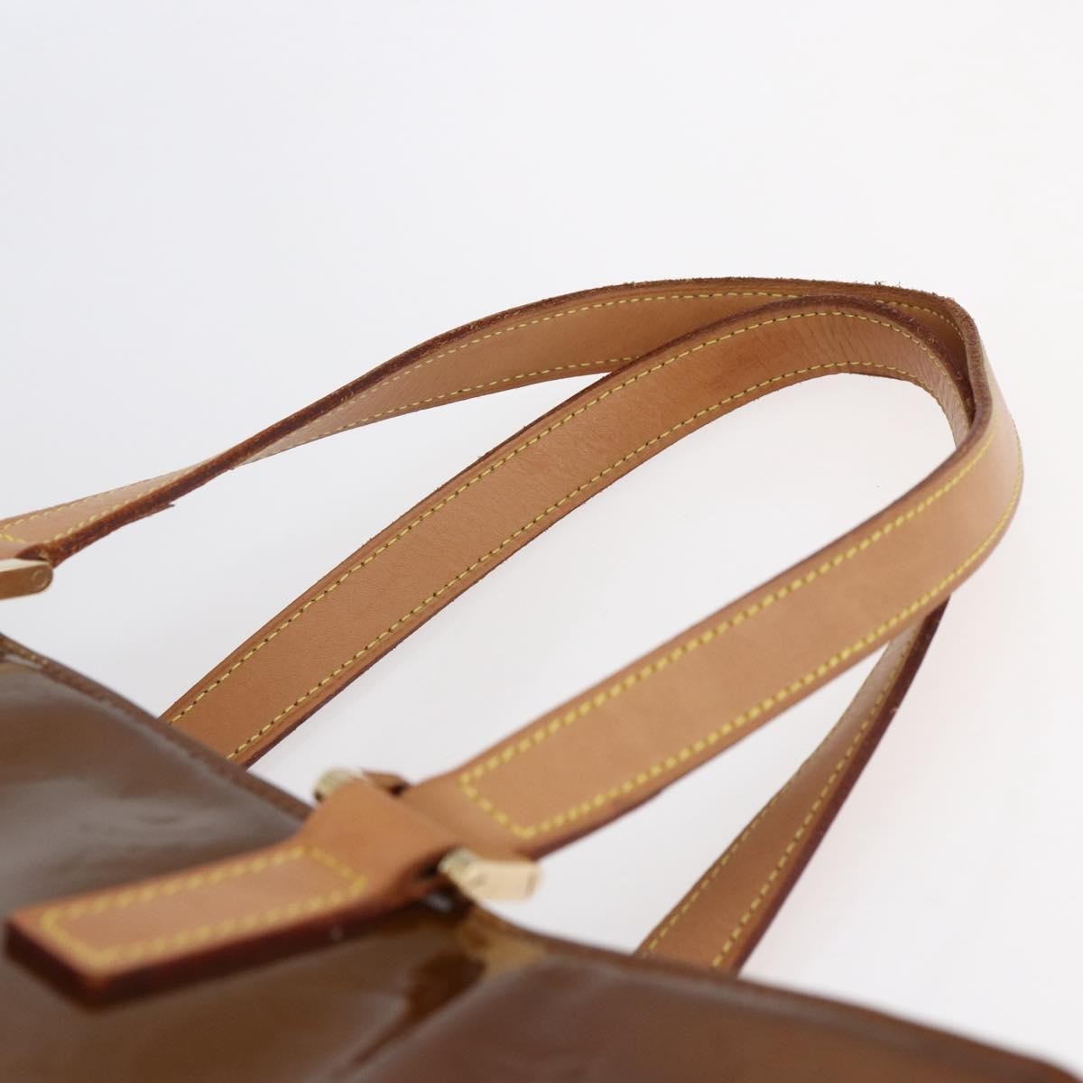 Louis Vuitton LOUIS VUITTON Monogram Vernis Columbus Tote Bag Bronze M91134 LV Authentic 145167