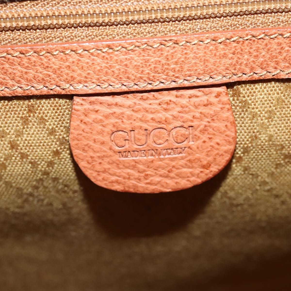 Gucci GUCCI Tote Bag Suede Brown Gold 002 58 0233 Authentic YKZ146