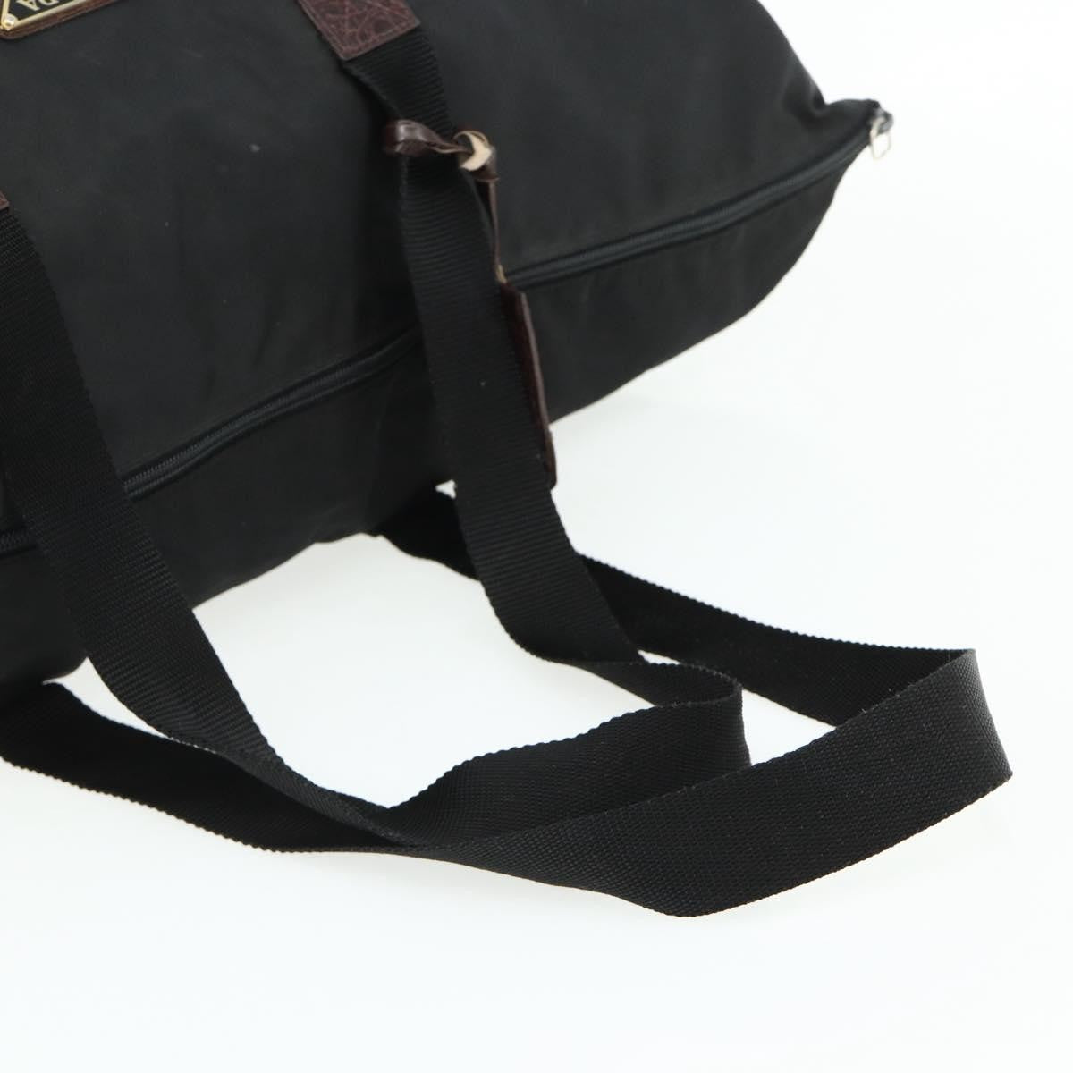 Prada PRADA Boston Bag Nylon Black Gold Authentic 176251