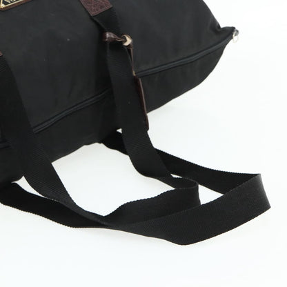 Prada PRADA Boston Bag Nylon Black Gold Authentic 176251