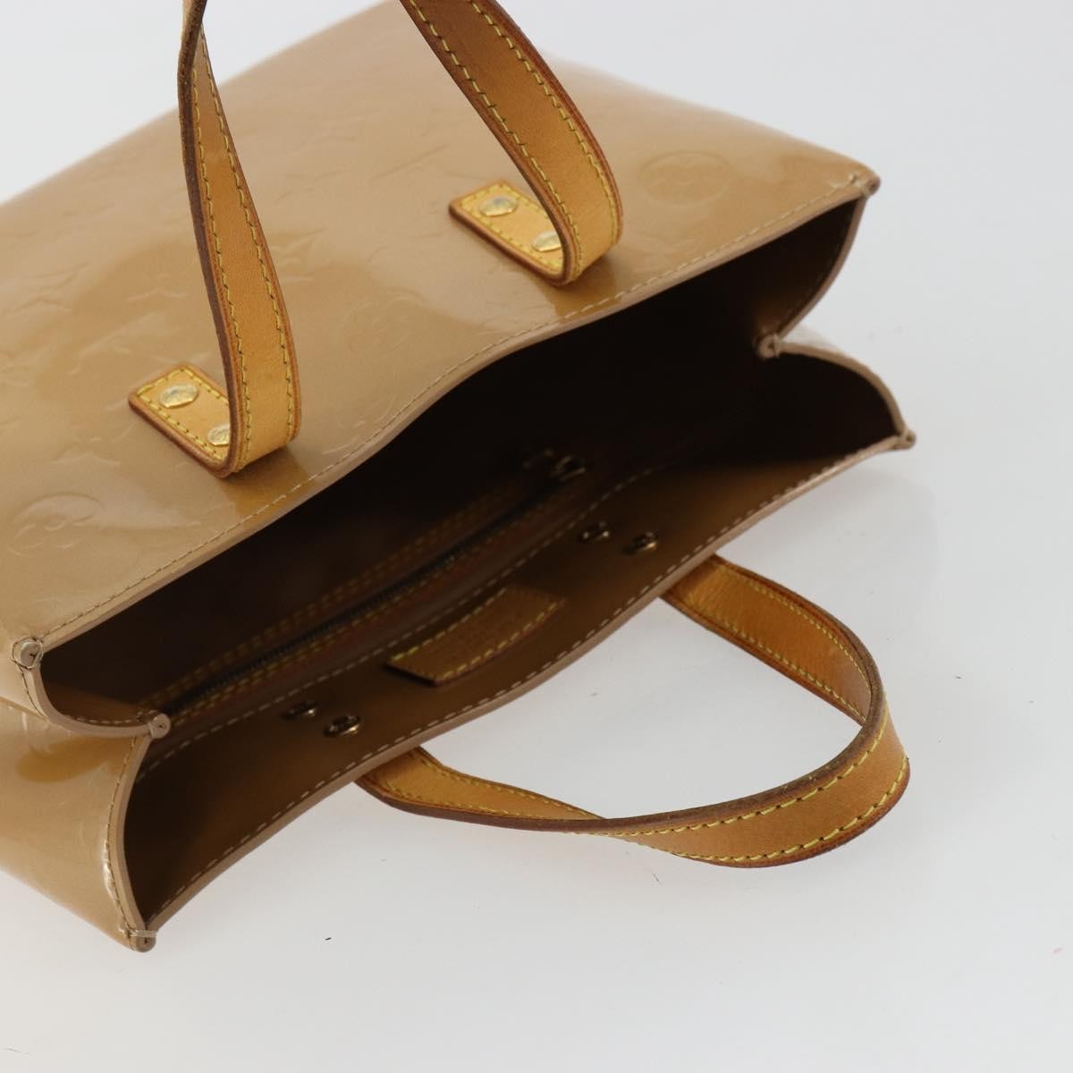 Louis Vuitton LOUIS VUITTON Monogram Vernis Reade PM Hand Bag Noisette M91334 LV Authentic BA12809