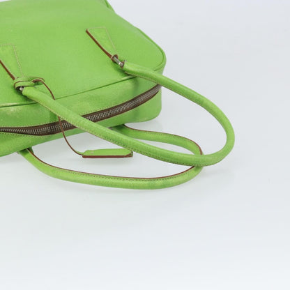 Prada PRADA Hand Bag Leather Silver Light green Authentic 172031