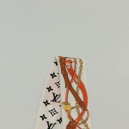 Louis Vuitton LOUIS VUITTON Flower And Straps Bando BB Scarf Silk White M90658 LV Authentic 136325M Bag