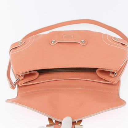 Salvatore Ferragamo Salvatore Ferragamo Gancini Shoulder Bag Leather Pink Silver Authentic BA11212