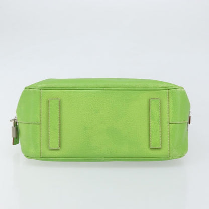 Prada PRADA Hand Bag Leather Silver Light green Authentic 172031