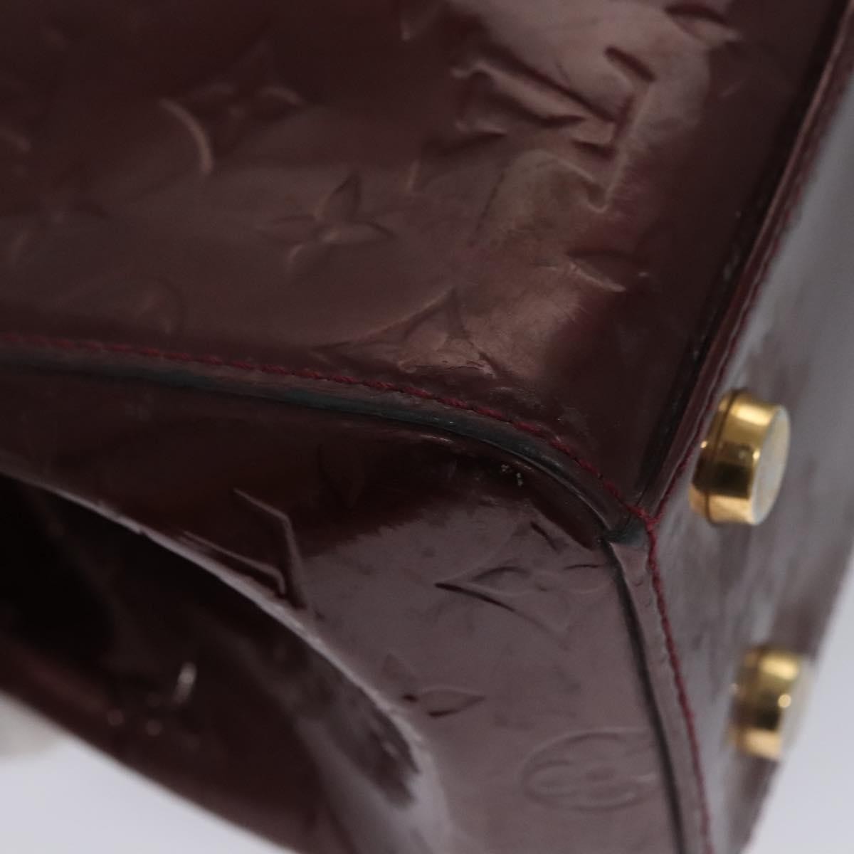 Louis Vuitton LOUIS VUITTON Vernis Blair MM Hand Bag 2way Rouge Favist M91690 LV Authentic EC506