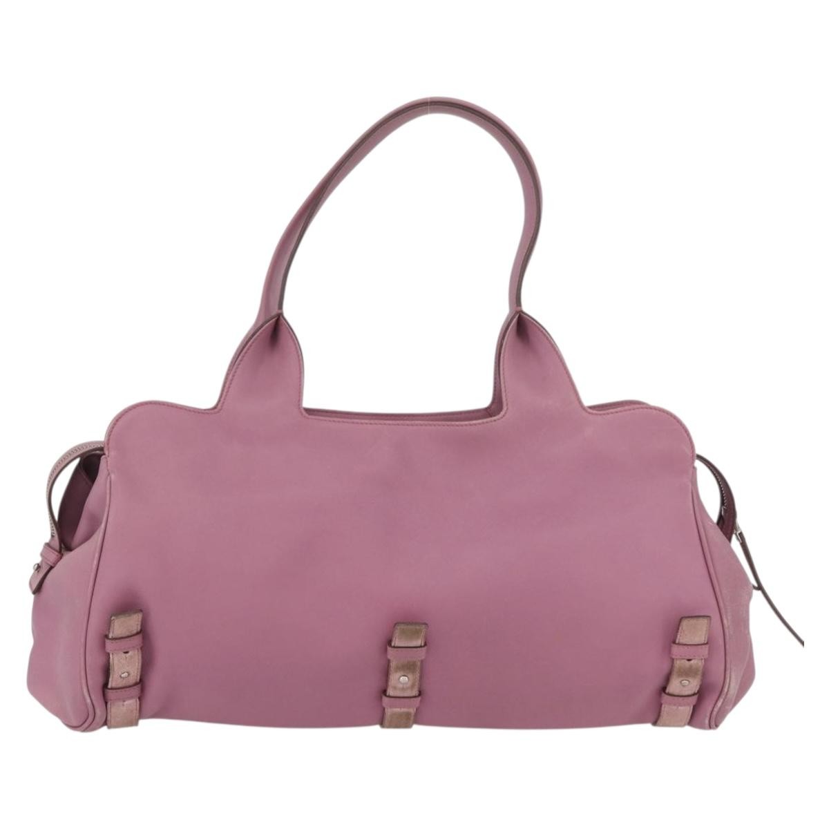 Salvatore Ferragamo Salvatore Ferragamo Gancini Tote Bag Leather Pink Silver Authentic BAZ427