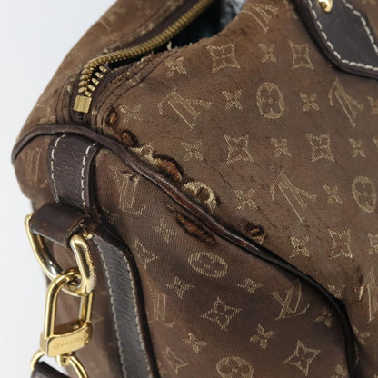 Louis Vuitton LOUIS VUITTON Mini Lin Speedy Bandouliere 30 Bag Brown M95224 Authentic BA9878