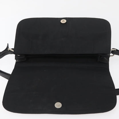 Prada PRADA Shoulder Bag Nylon Black Silver Authentic YKZ1095A