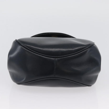 Loewe LOEWE Hand Bag Leather Navy Gold Authentic BA11340