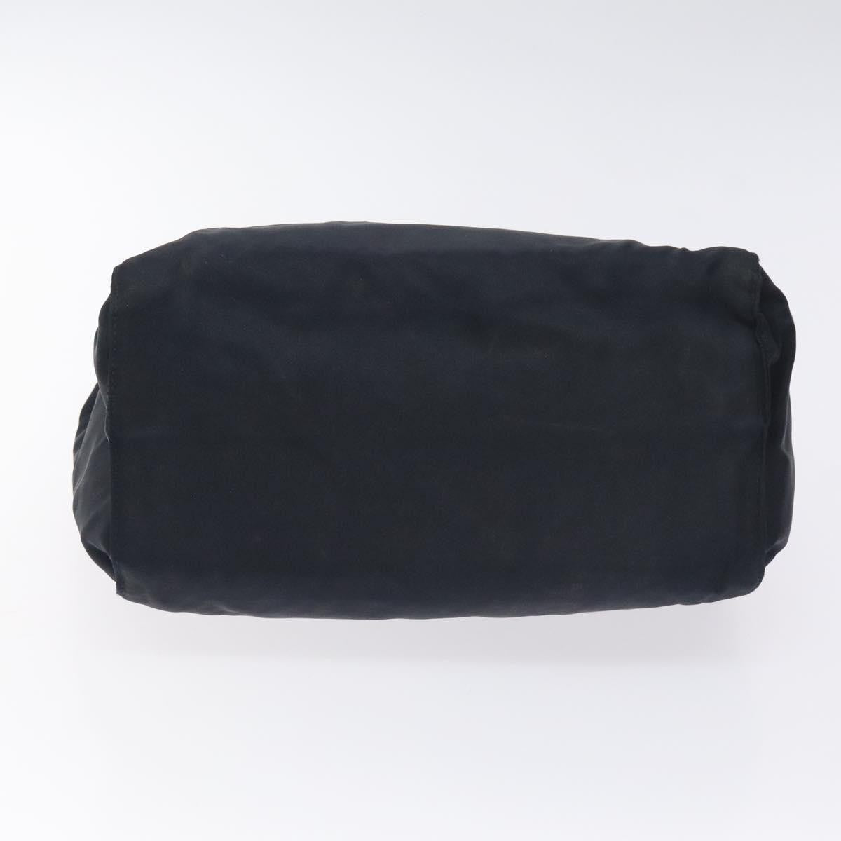 Prada PRADA Hand Bag Nylon Black Gold Authentic 127868