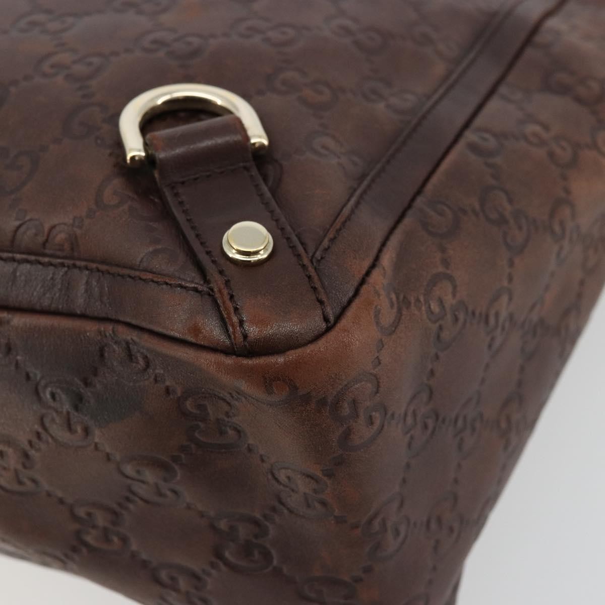 Gucci GUCCI GG Canvas Guccissima Tote Bag Leather Brown Gold 141472 Authentic 176366