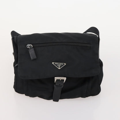 Prada PRADA Hand Bag Nylon 4 Set Black Silver Green Authentic 178840