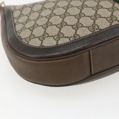 Gucci GUCCI GG Supreme Web Sherry Line Bag PVC Beige Gold 72 001 4467 Authentic 165194