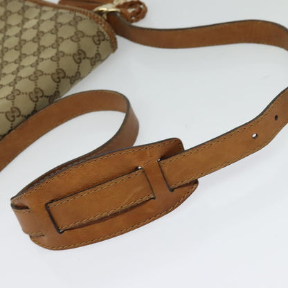 Gucci GUCCI GG Canvas Shoulder Bag Beige Gold 257024 Authentic BA2928