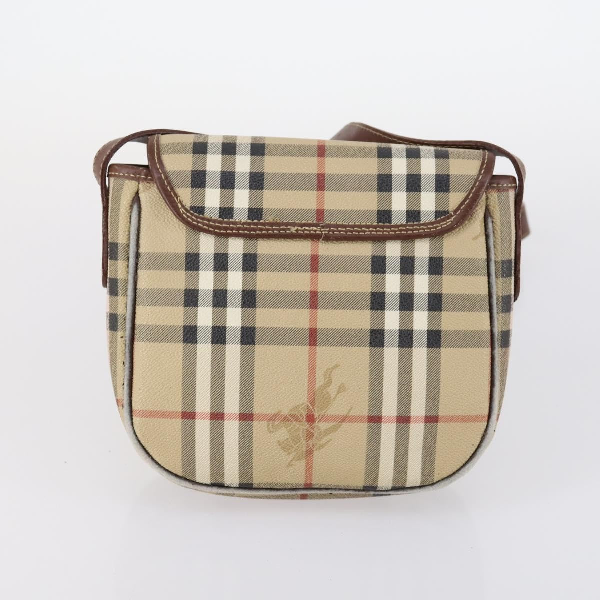 Burberrys Burberrys Nova Check Shoulder Bag Leather 3 Set Beige Brown black Authentic BA5851