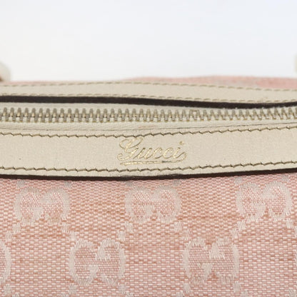 Gucci GUCCI GG Canvas Hand Bag Outlet Pink Gold 130942 Authentic 160602